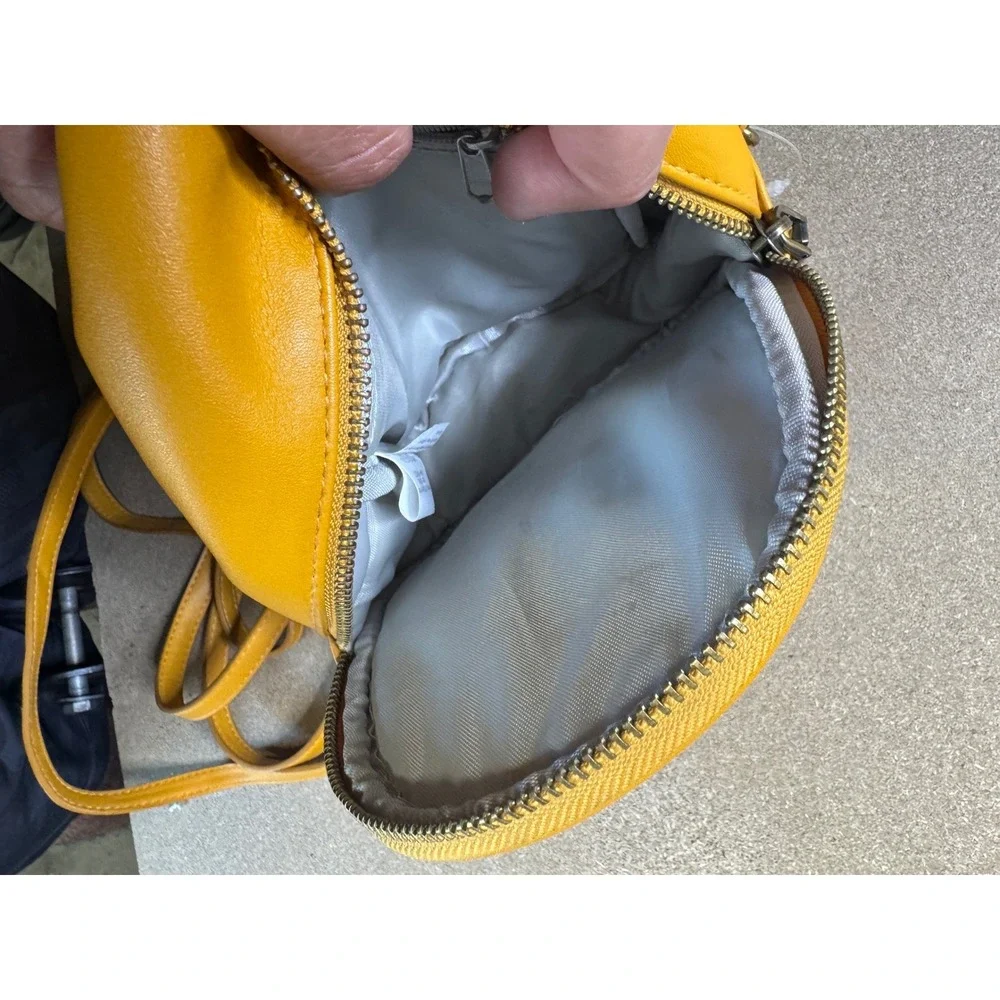 Universal Studios Harry Potter Hufflepuff Yellow Faux Leather Mini‎ Backpack Bag